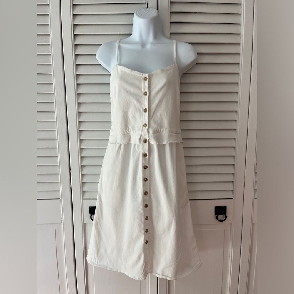 Loup (Anthropologie) Button Front Strappy Dress Sz Med